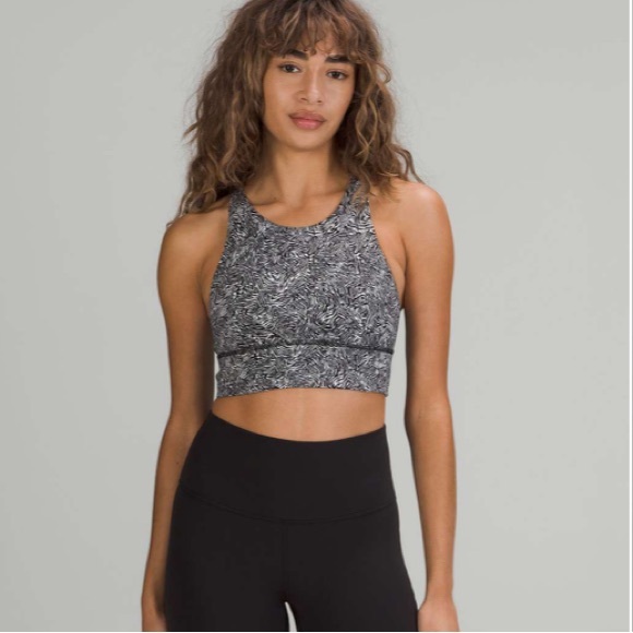 LULULEMON FREE TO BE HIGH NECK LONG LINE SPORTS BRA - SIZE 8 - Picture 3 of 4